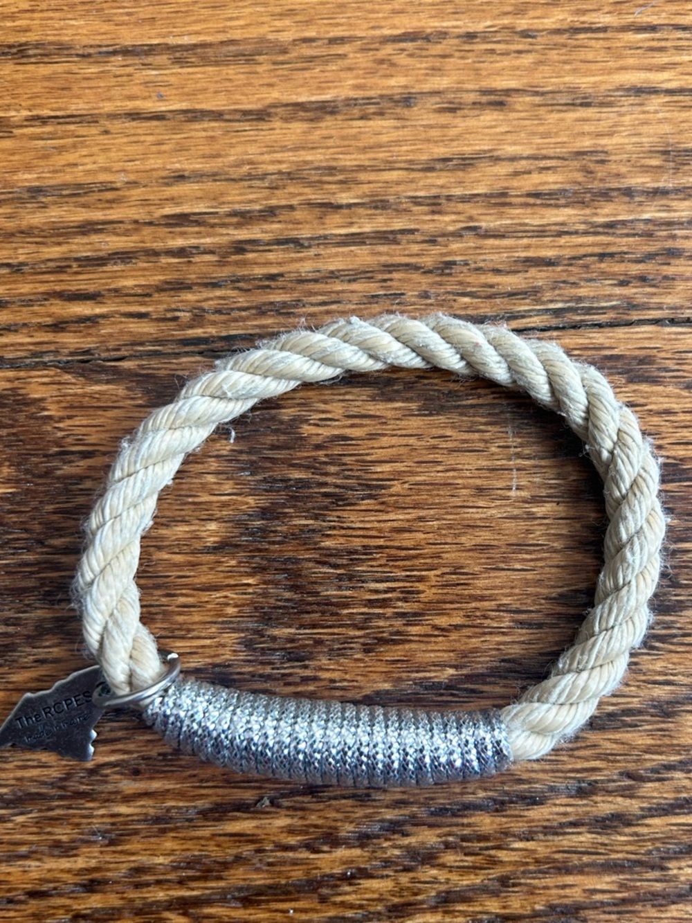 The Ropes - Made in Maine - Knotted Bracelet with Silver Wrap
